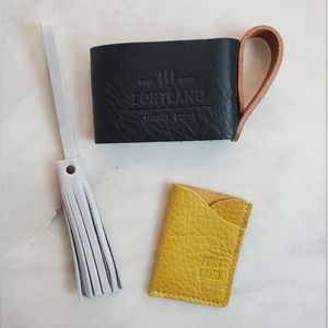 PLG Portland Leather Goods Littles Bundle! Pomelo, Beluga, Pebbled Black